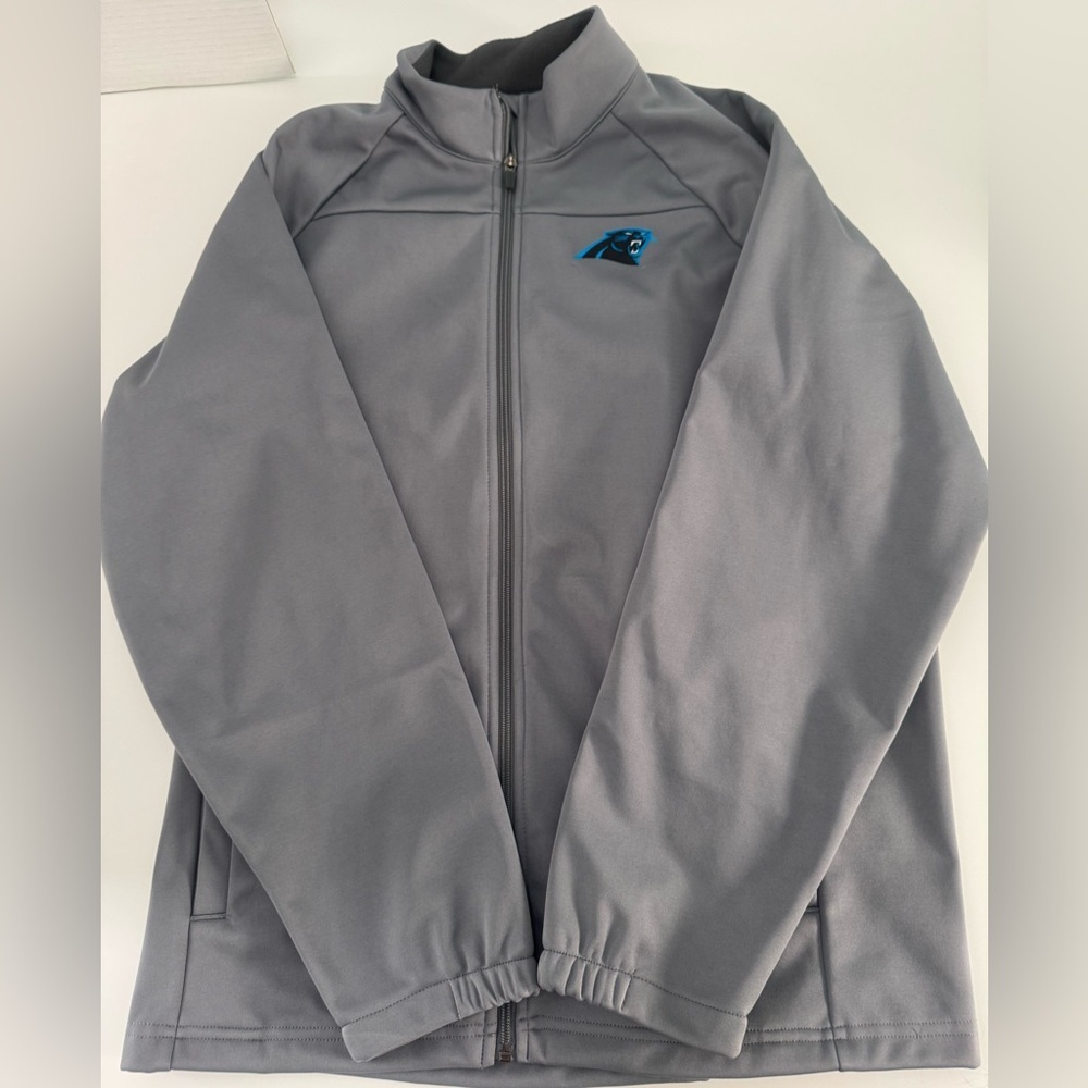 Carolina Panthers Men's Steel Gray Full-Zip Jacket by Antigua Men’s Size XL - Picture 3 of 14